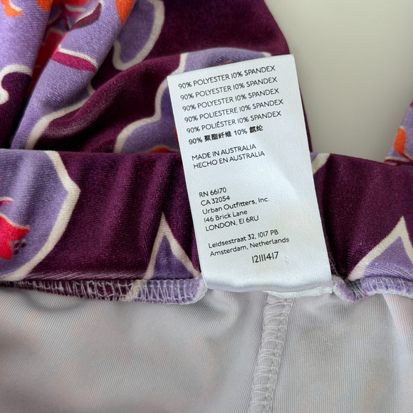 Free People Flare Street Velvet Flare Pants XS High Rise 70s Damask Boho Baroque - Picture 9 of 13